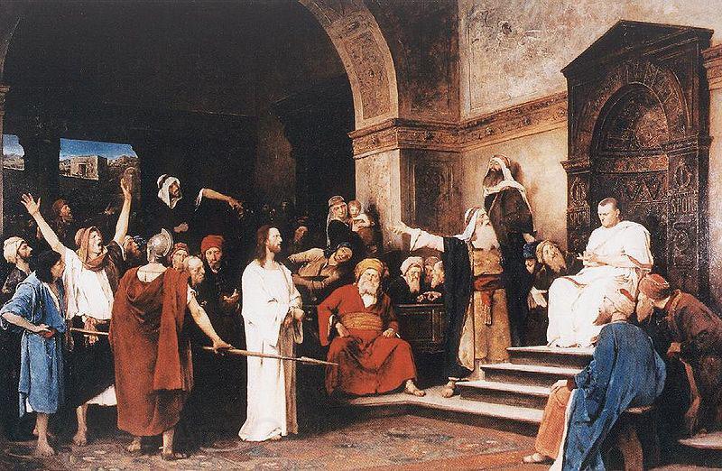Mihaly Munkacsy Christ in front of Pilate France oil painting art